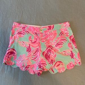 Lily Pulitzer Buttercup Shorts Size 2 Mint/Pink
